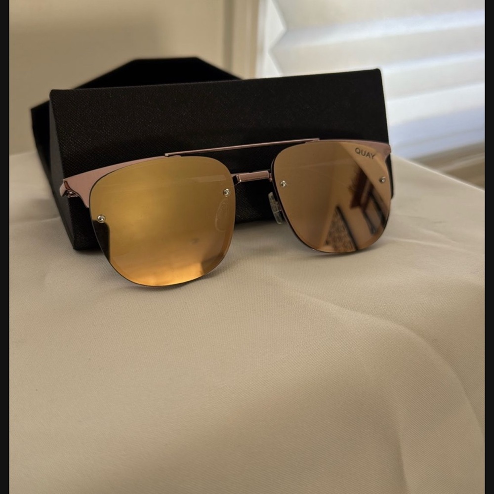 Quay Australia Pink and Gold Sunglasses - Picture 3 of 4